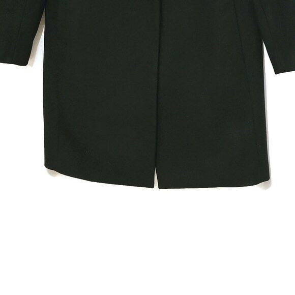 Theory Wool Cashmere Shawl Collar Single Breasted Mid Length Black Coat Size L - Picture 6 of 16